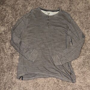 Lee Gray Long Sleeve Henley Shirt